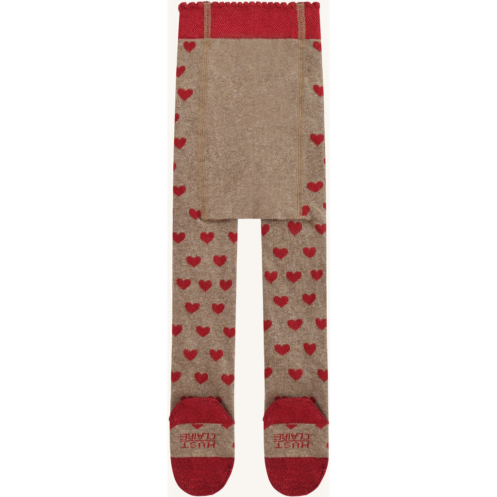 Hust & Claire HCFrankie Hearts Stockings 3554 Biscuit