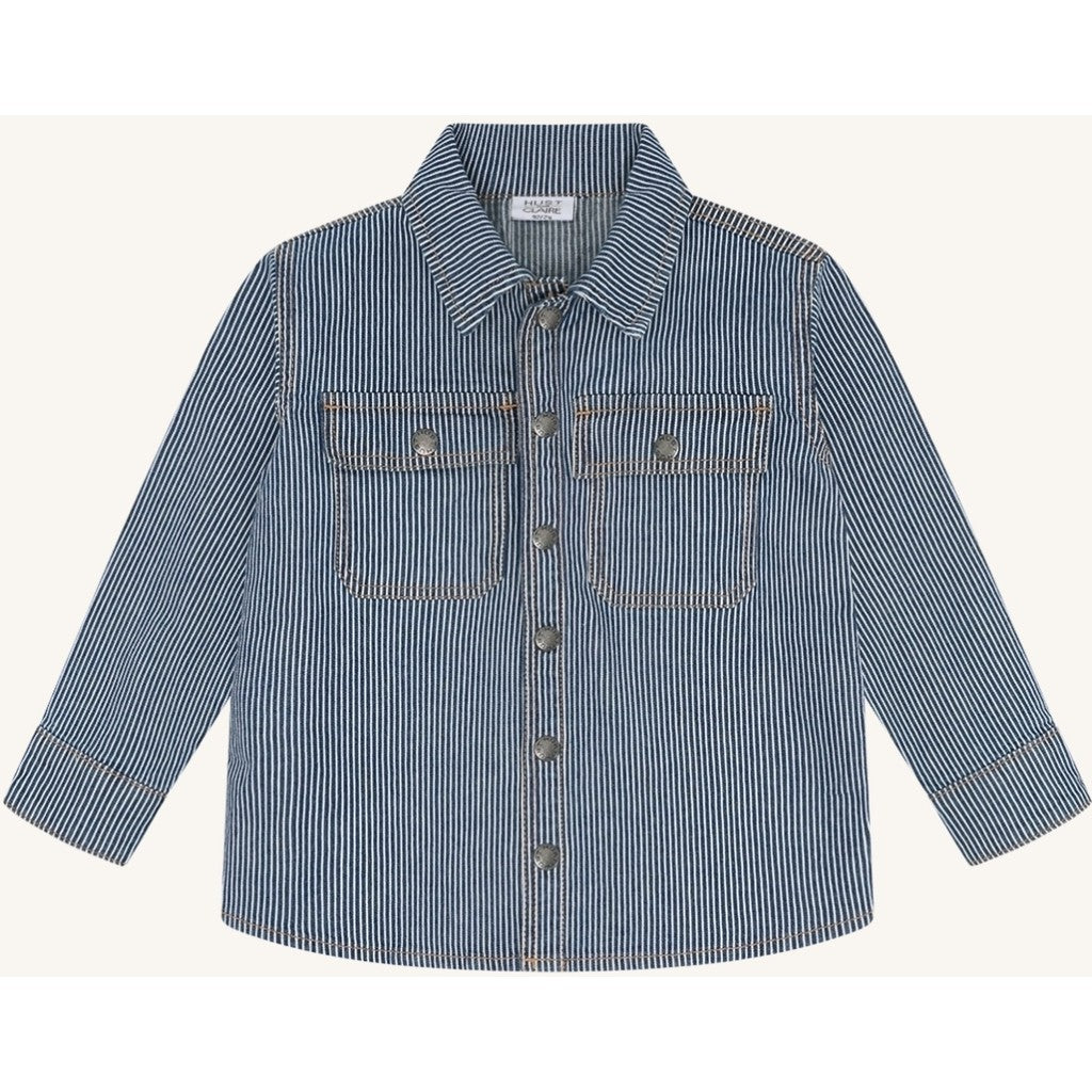Hust & Claire HCJack Yd  stripe Shirts 62 Blue Denim