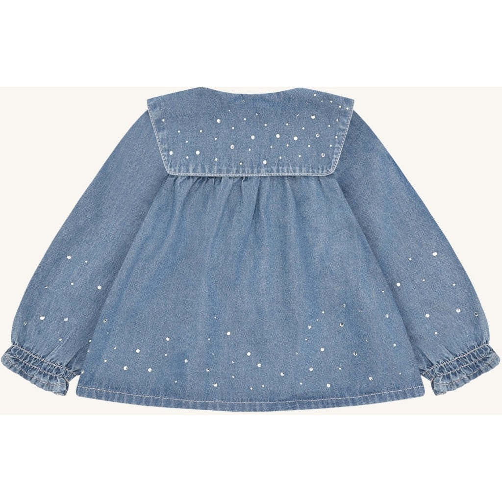 Hust & Claire HCKaroline Denim w.studs Dresses 57 Blue Denim