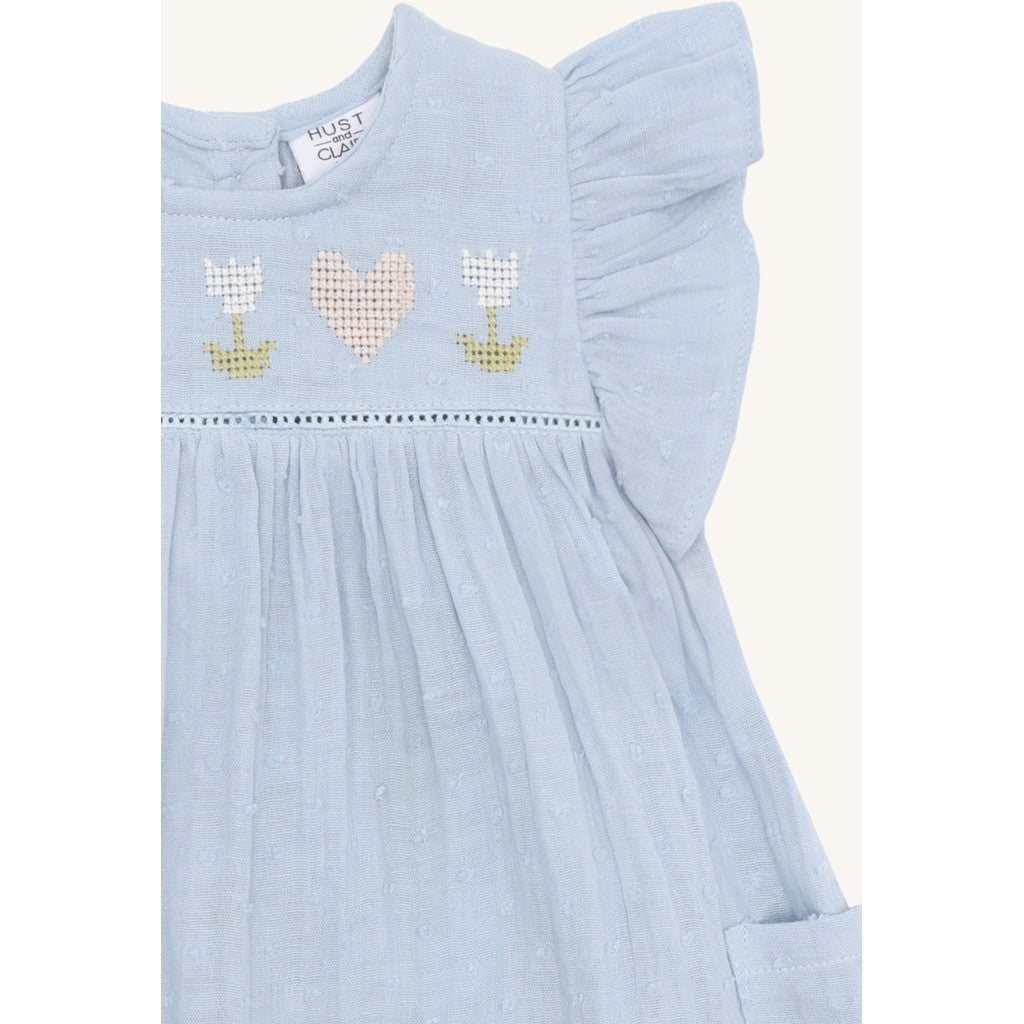 Hust & Claire HCKatinka Dobby Dresses 3111 Zen Blue