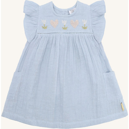 Hust & Claire HCKatinka Dobby Dresses 3111 Zen Blue