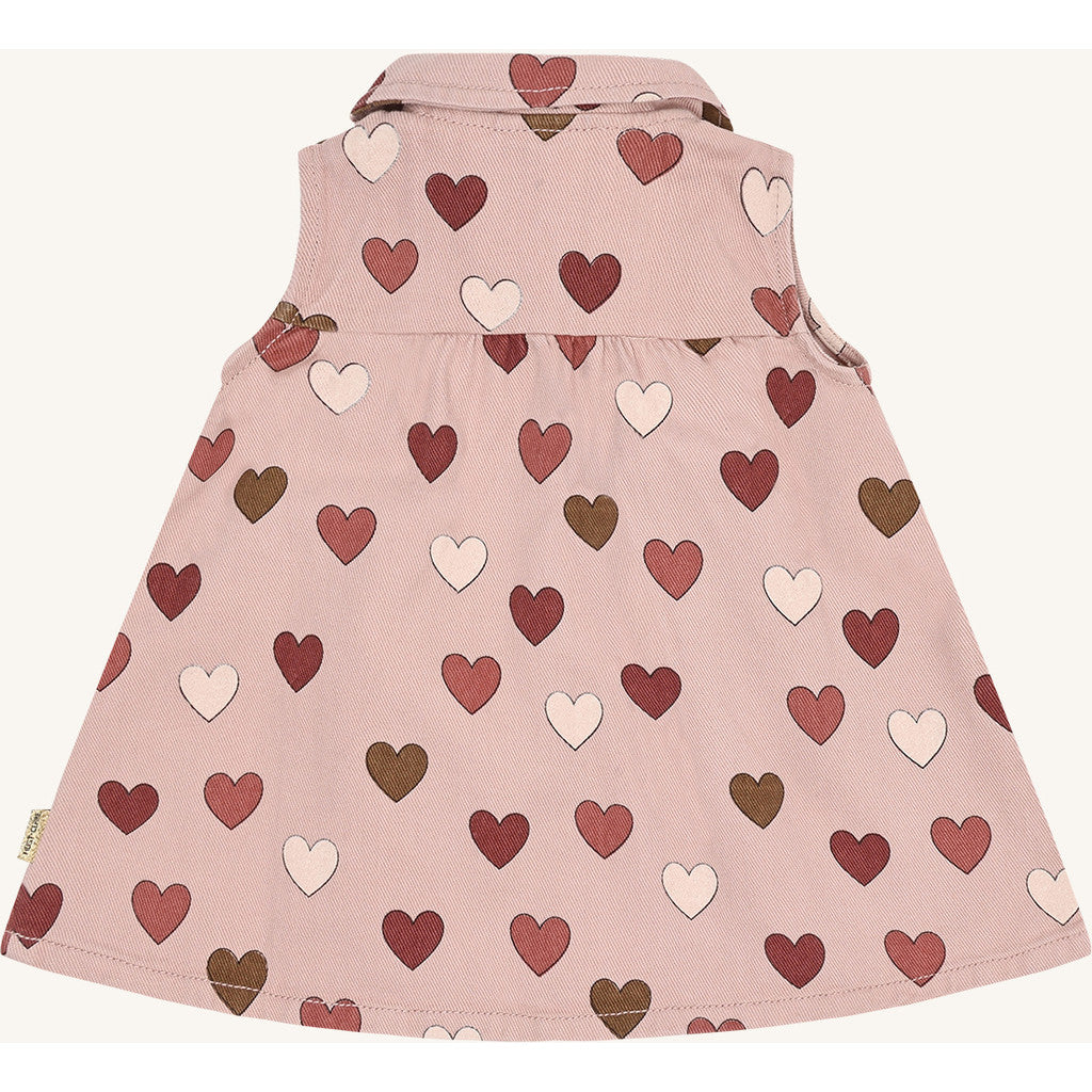Hust & Claire HCKatinka Fine Twill Old Hearts Dresses 3735 Adobe Rose