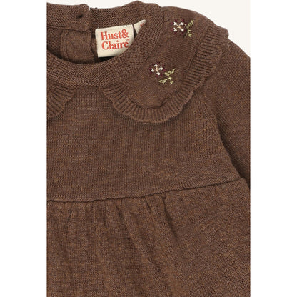 Hust & Claire HCKlara knit Dresses 3594 Toffee Melange