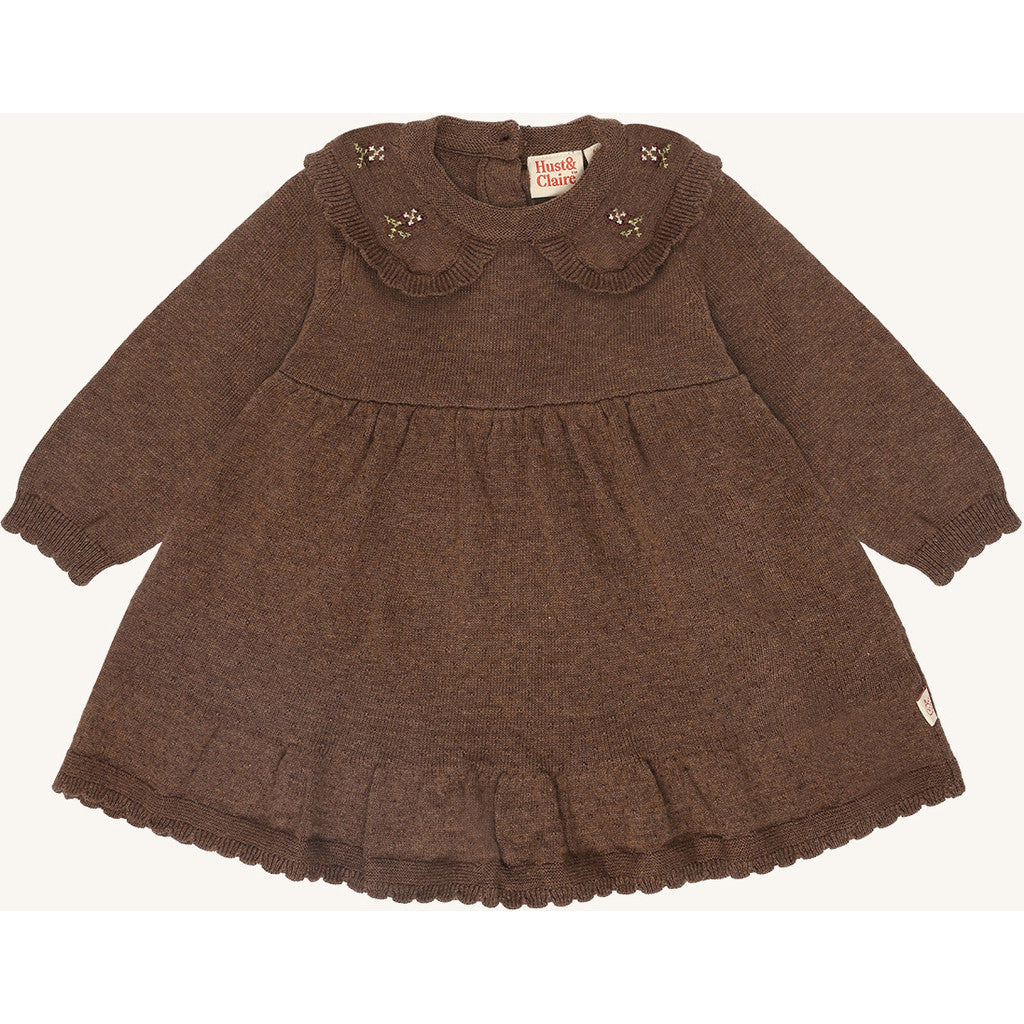 Hust & Claire HCKlara knit Dresses 3594 Toffee Melange