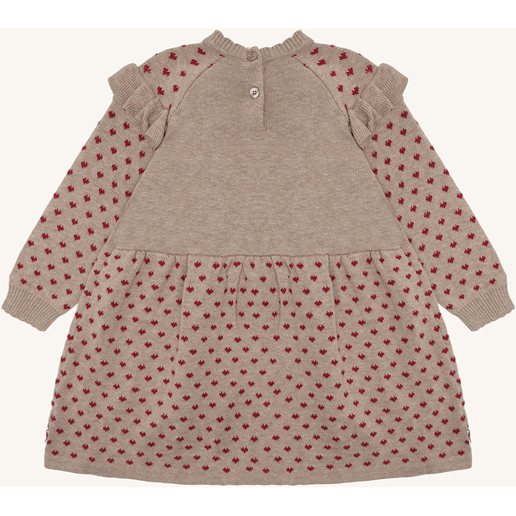Hust & Claire HCKnit dress Hearts Dresses 3554 Biscuit