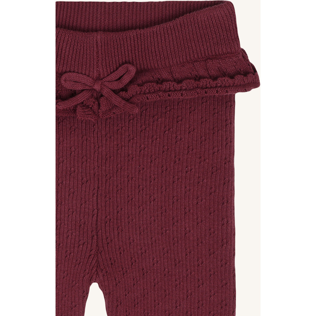 Hust & Claire HCLisa knit rib Leggings 3386 Maroon