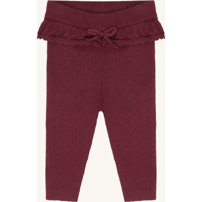 Hust & Claire HCLisa knit rib Leggings 3386 Maroon