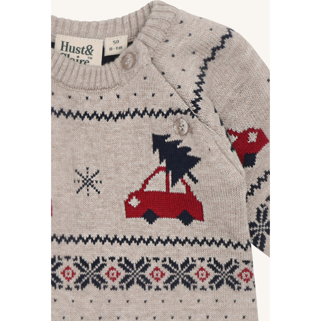 Hust & Claire HCManly Nordic Knitwear 3552 Beige Melange
