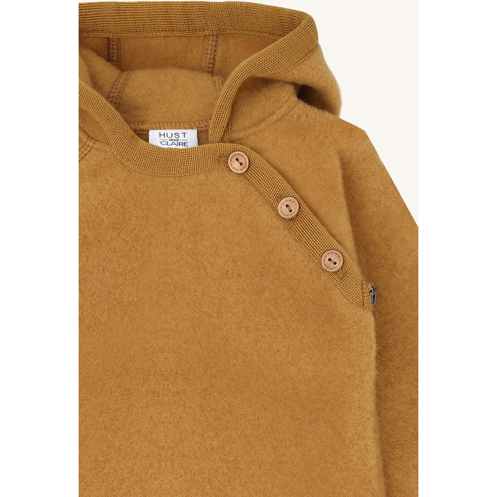 Hust & Claire HCMevi Hood Wool Fleece Suit 3038 Old Mustard