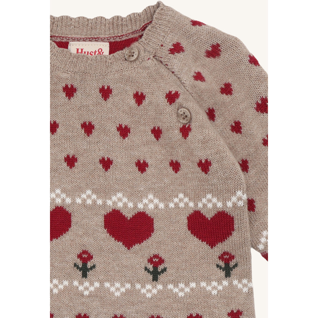 Hust & Claire HCMill heart Knitwear 3554 Biscuit