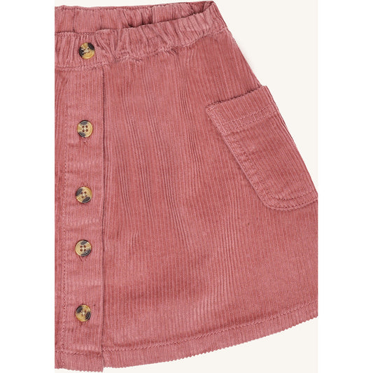 Hust & Claire HCNanna solid corduroy Skirts 3392 Dry Rose