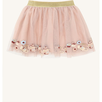 Hust & Claire HCNinna Tea party emb. Skirts 3549 Rugby Tan