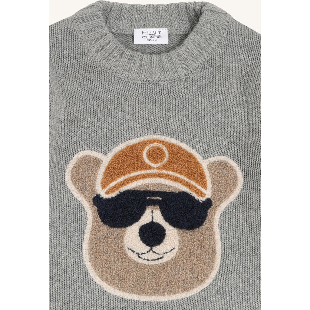 Hust & Claire HCPelle Bear Pullover 1206 Grey Melange