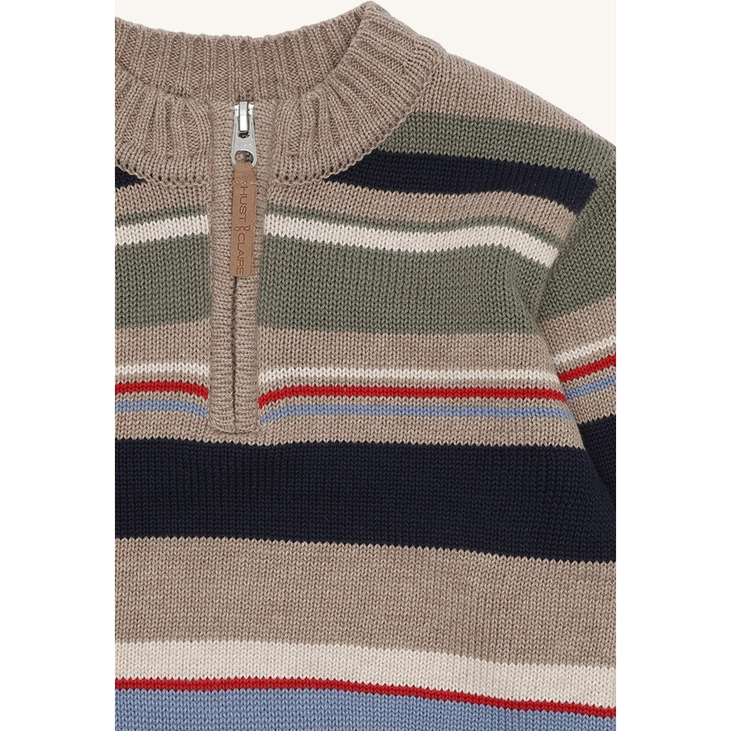 Hust & Claire HCPelle KnitStripe Pullover 3554 Biscuit