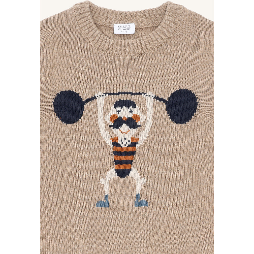 Hust & Claire HCPelle Knit Strong Man Pullover 3554 Biscuit