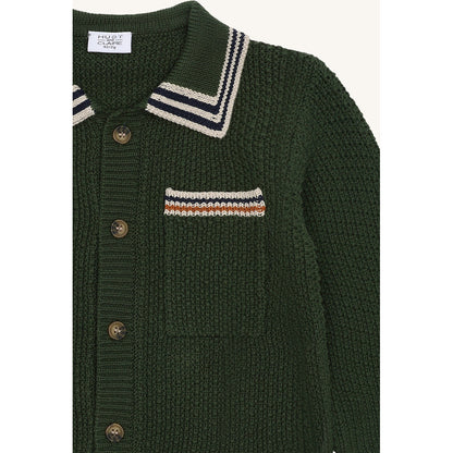 Hust & Claire HCPelle Polo cardigan Cardigan 3461 Deep Ivy