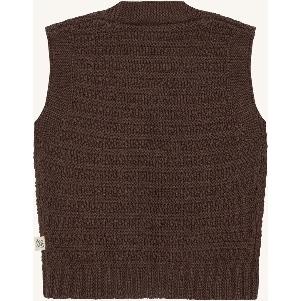 Hust & Claire HCPerry Buttons Knitwear 3576 Brown Stone