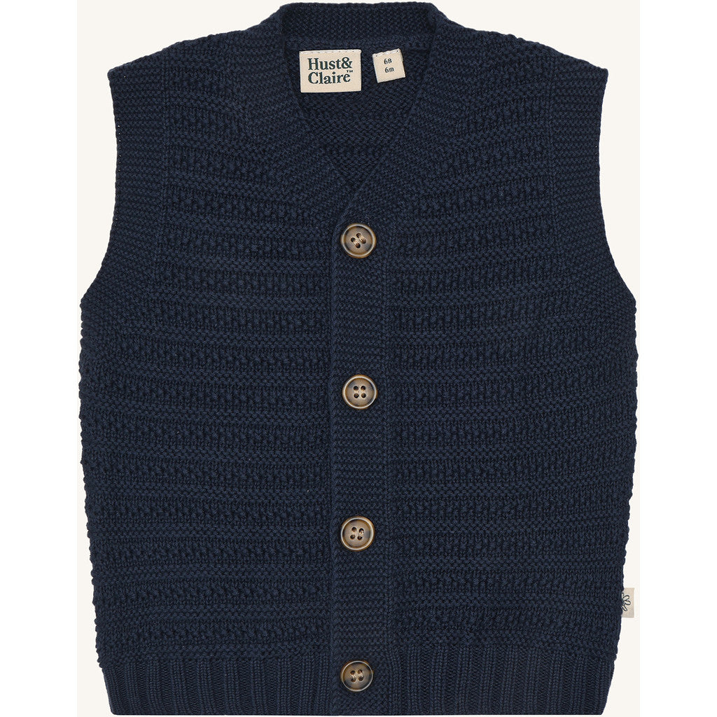 Hust & Claire HCPerry Buttons Knitwear 4150 More Navy