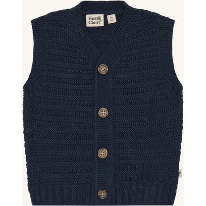 Hust & Claire HCPerry Buttons Knitwear 4150 More Navy