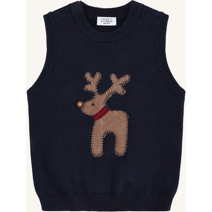 Hust & Claire HCPerry Deer Knitwear 4150 More Navy