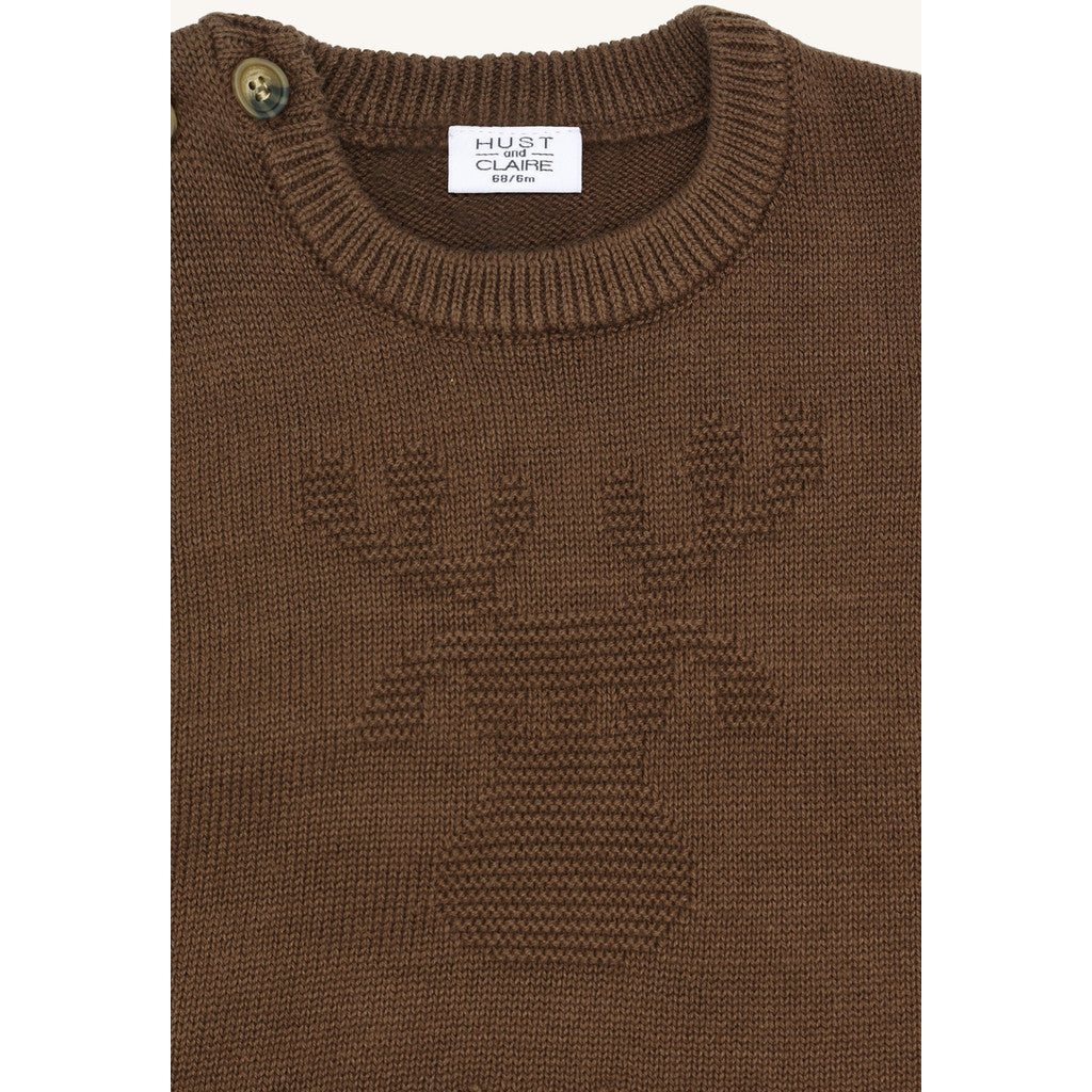 Hust & Claire HCPerry Moose Knitwear 3576 Brown Stone