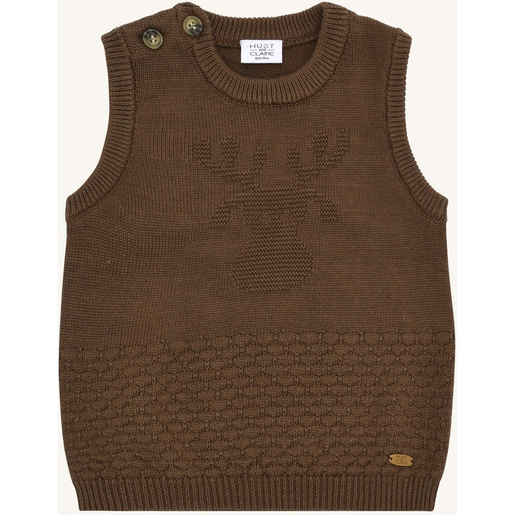 Hust & Claire HCPerry Moose Knitwear 3576 Brown Stone