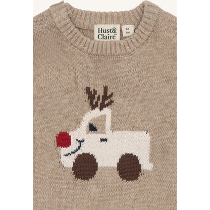 Hust & Claire HCPerry Reindeer Knitwear 3554 Biscuit