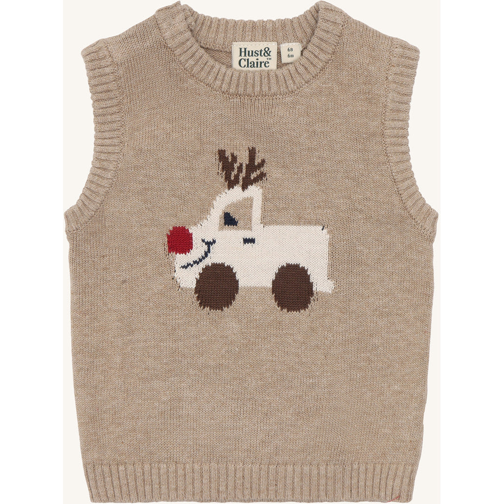 Hust & Claire HCPerry Reindeer Knitwear 3554 Biscuit
