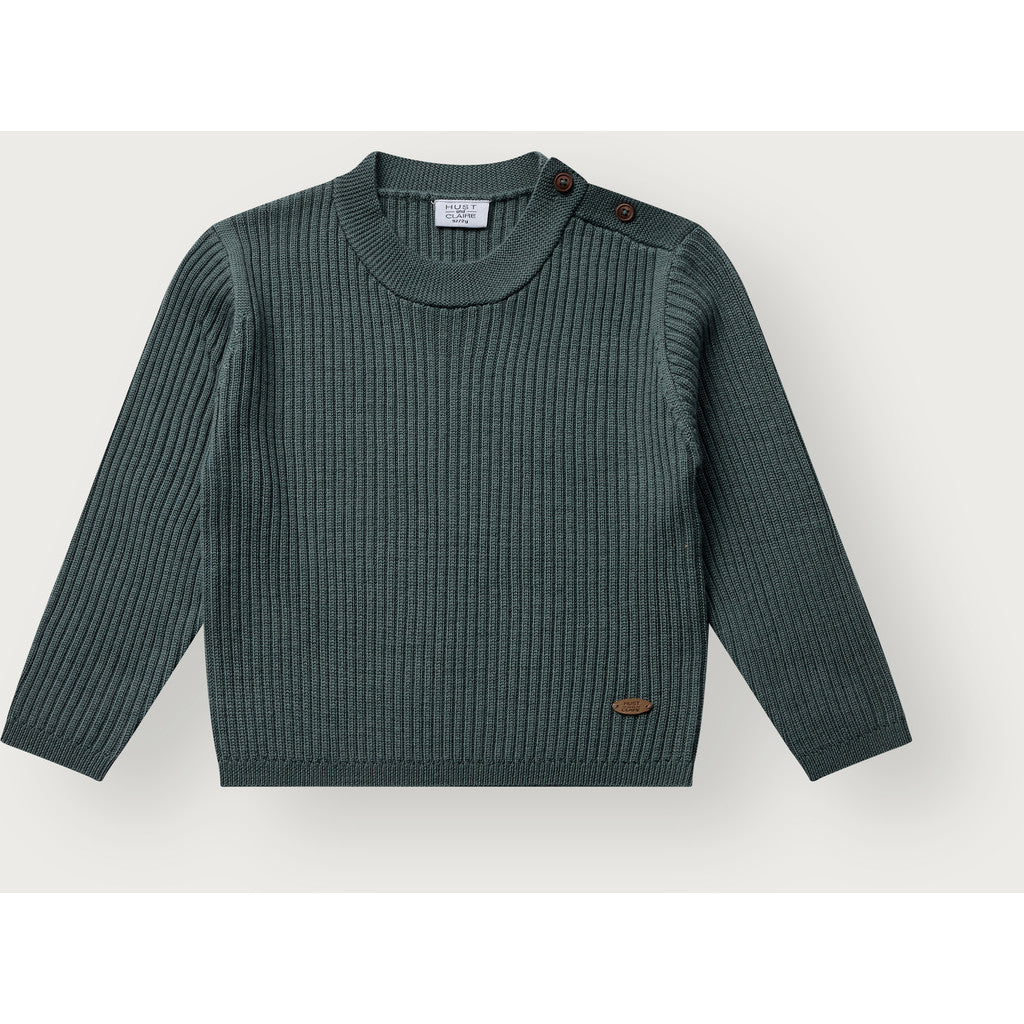 Hust & Claire HCPil Wool Rib Pullover 3484 Balsam Green