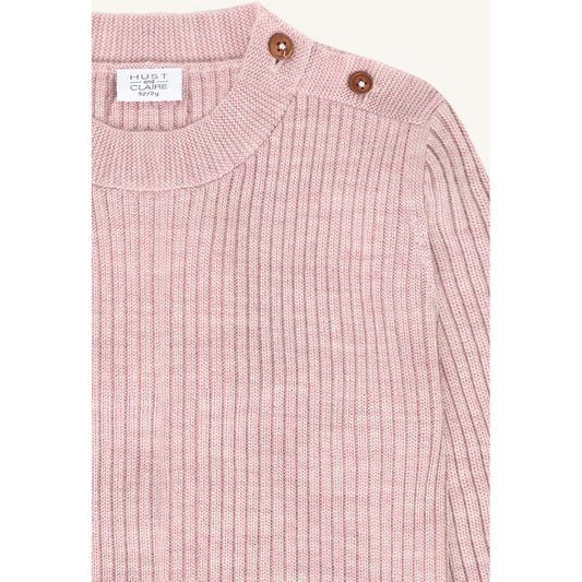 Hust & Claire HCPil Wool Rib Pullover 3875 Heather