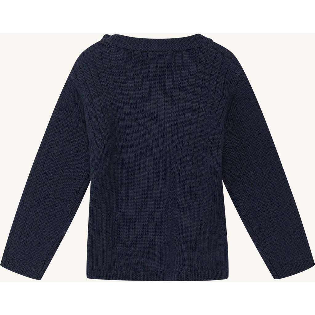 Hust & Claire HCPil Wool Rib Pullover 4150 More Navy