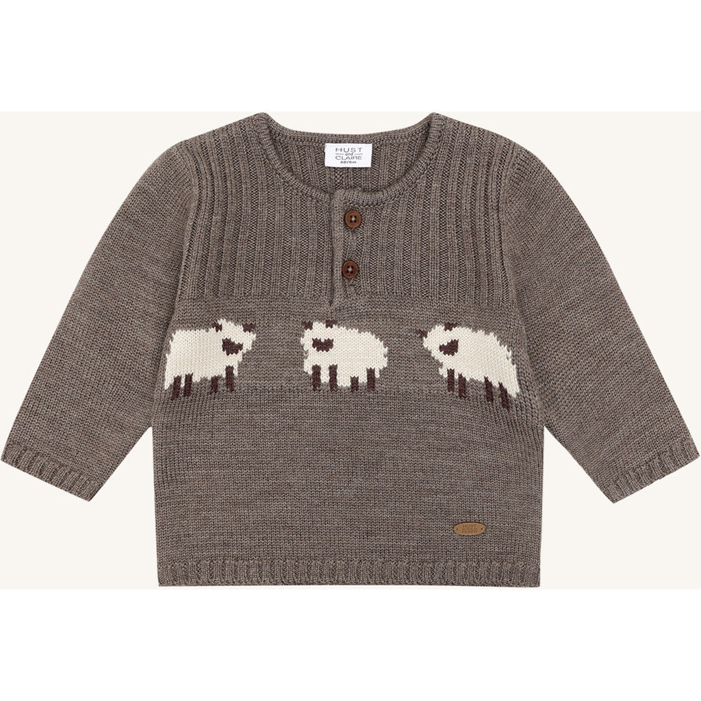 Hust & Claire HCPil Wool Sheep Pullover 3232 Deer Melange