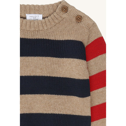 Hust & Claire HCPilou Knit Stripes Pullover 3554 Biscuit