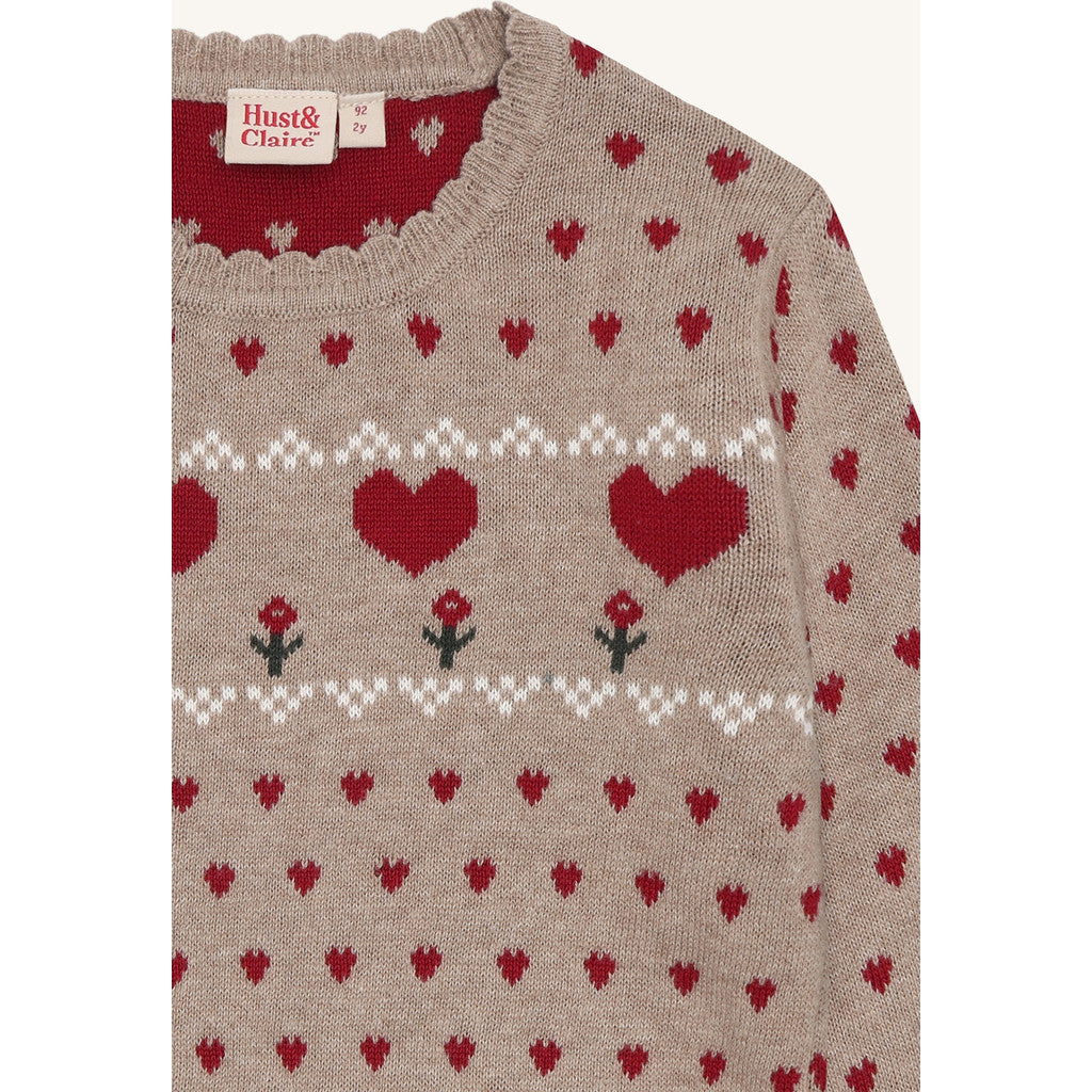 Hust & Claire HCPippa xmas Pullover 3554 Biscuit