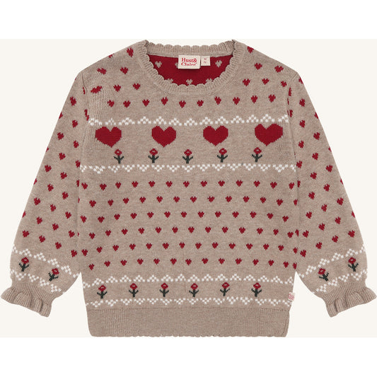 Hust & Claire HCPippa xmas Pullover 3554 Biscuit