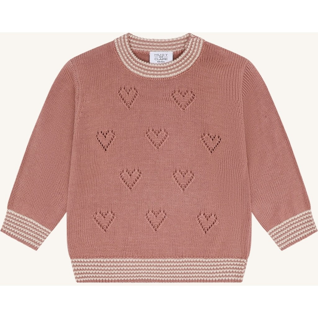 Hust & Claire HCPos Knit Heart Pullover 3653 Old Rosie