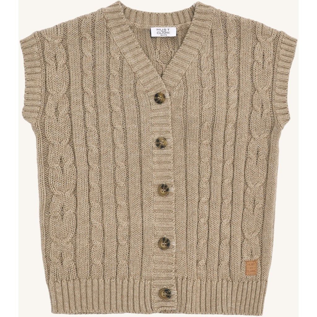Hust & Claire HCPrinco Cable Knitwear 3554 Biscuit