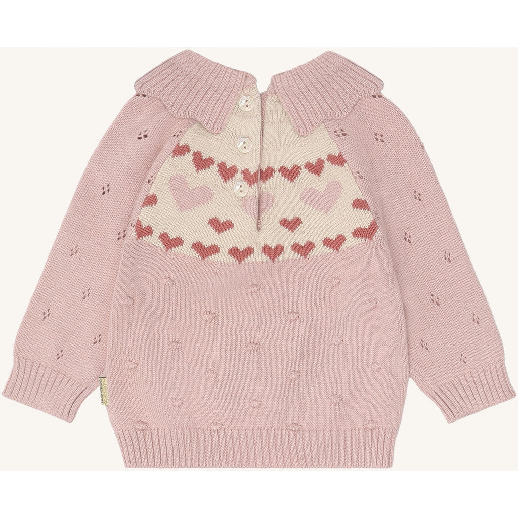 Hust & Claire HCPusle Sweet Hearts Cardigan 3735 Adobe Rose