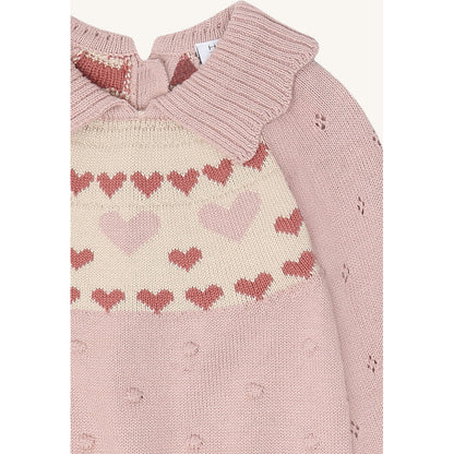 Hust & Claire HCPusle Sweet Hearts Cardigan 3735 Adobe Rose