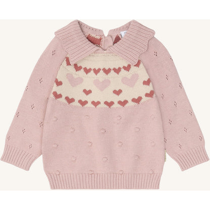 Hust & Claire HCPusle Sweet Hearts Cardigan 3735 Adobe Rose
