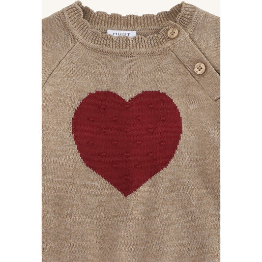 Hust & Claire HCPusle heart Pullover 3554 Biscuit