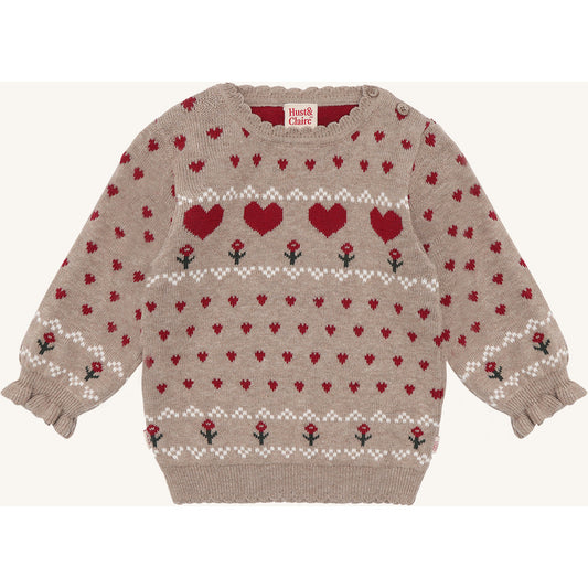 Hust & Claire HCPusle xmas Pullover 3554 Biscuit