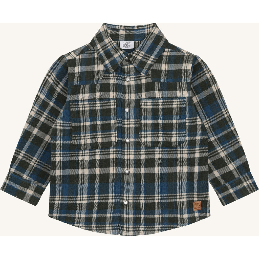 Hust & Claire HCRavn Urban check Shirts 3461 Deep Ivy