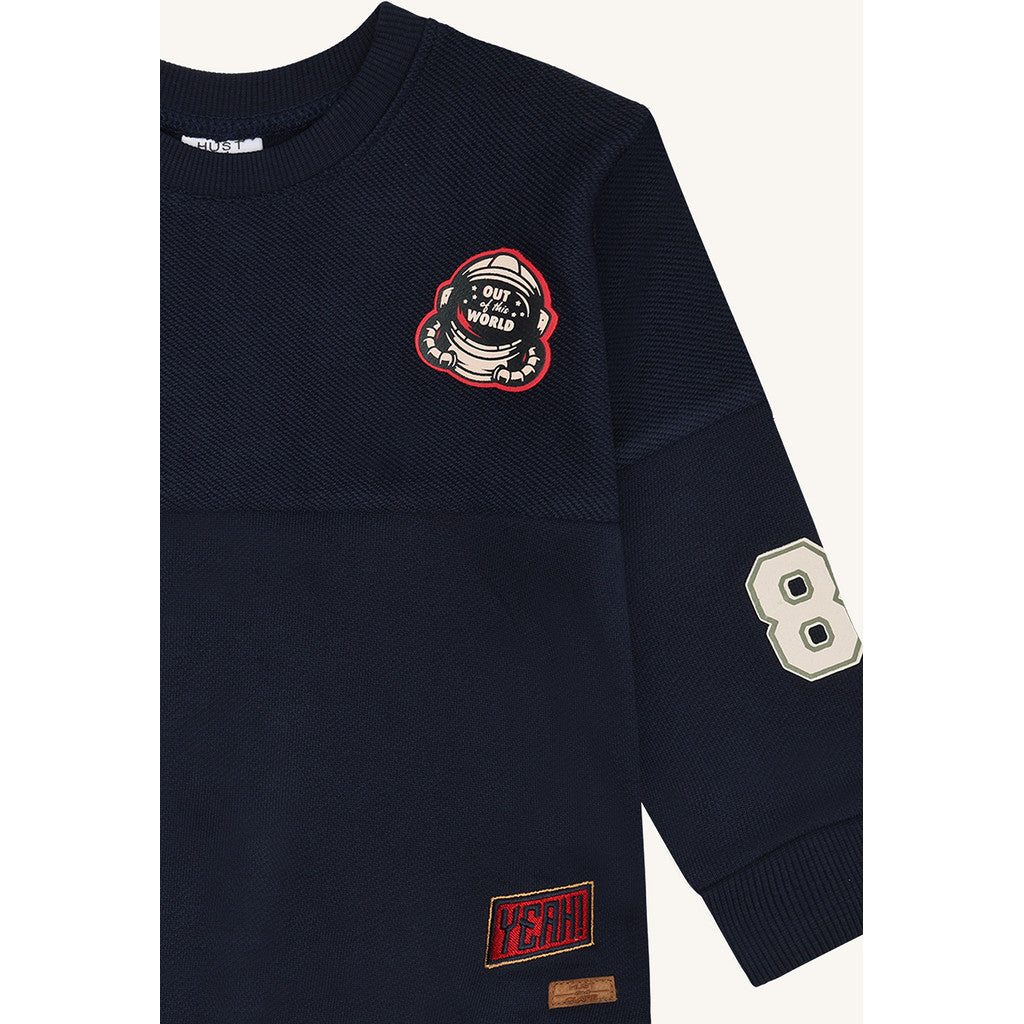 Hust & Claire HCSejer Cross Terry Sweatshirt 4150 More Navy