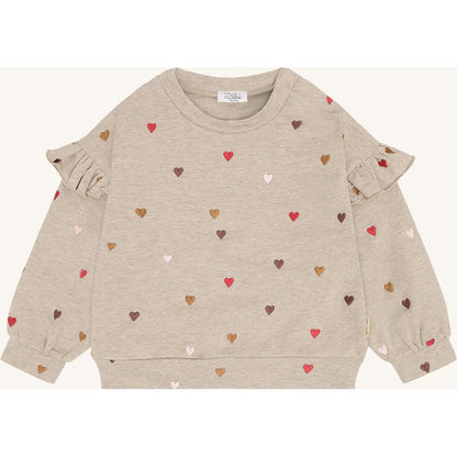 Hust & Claire HCSicillia Heartbeat Sweatshirt 3554 Biscuit