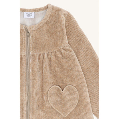 Hust & Claire HCSicillia Ottoman velour - solid Sweatshirt 3554 Biscuit