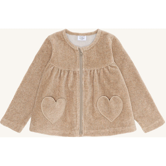 Hust & Claire HCSicillia Ottoman velour - solid Sweatshirt 3554 Biscuit