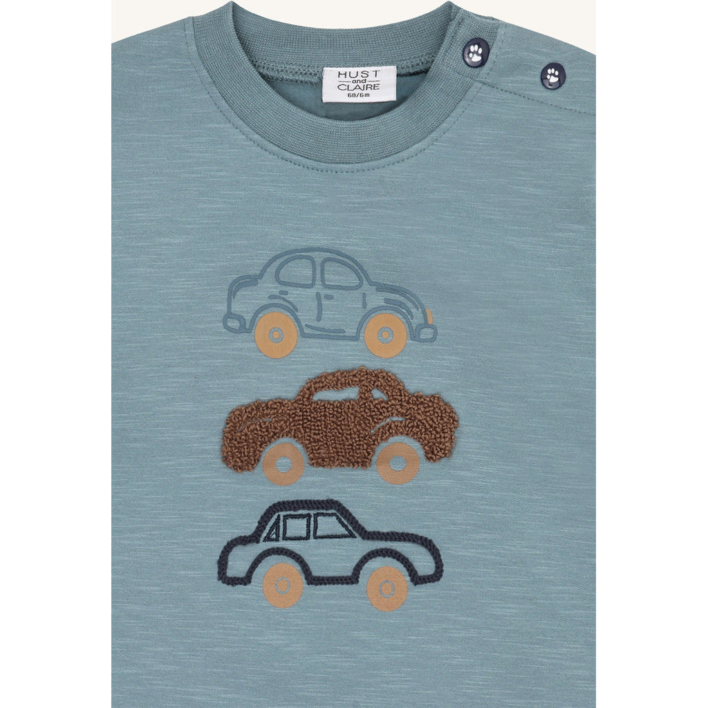 Hust & Claire HCSofus Loop Cars Sweatshirt 3140 Iron Blue