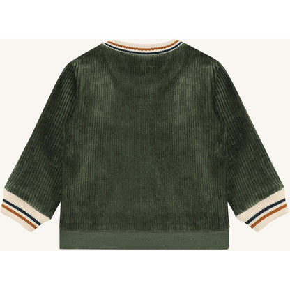 Hust & Claire HCSofus Ribbed velour Sweatshirt 3461 Deep Ivy
