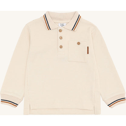 Hust & Claire HCStevie Polo stripes Polo L/S 1290 Wheat Melange